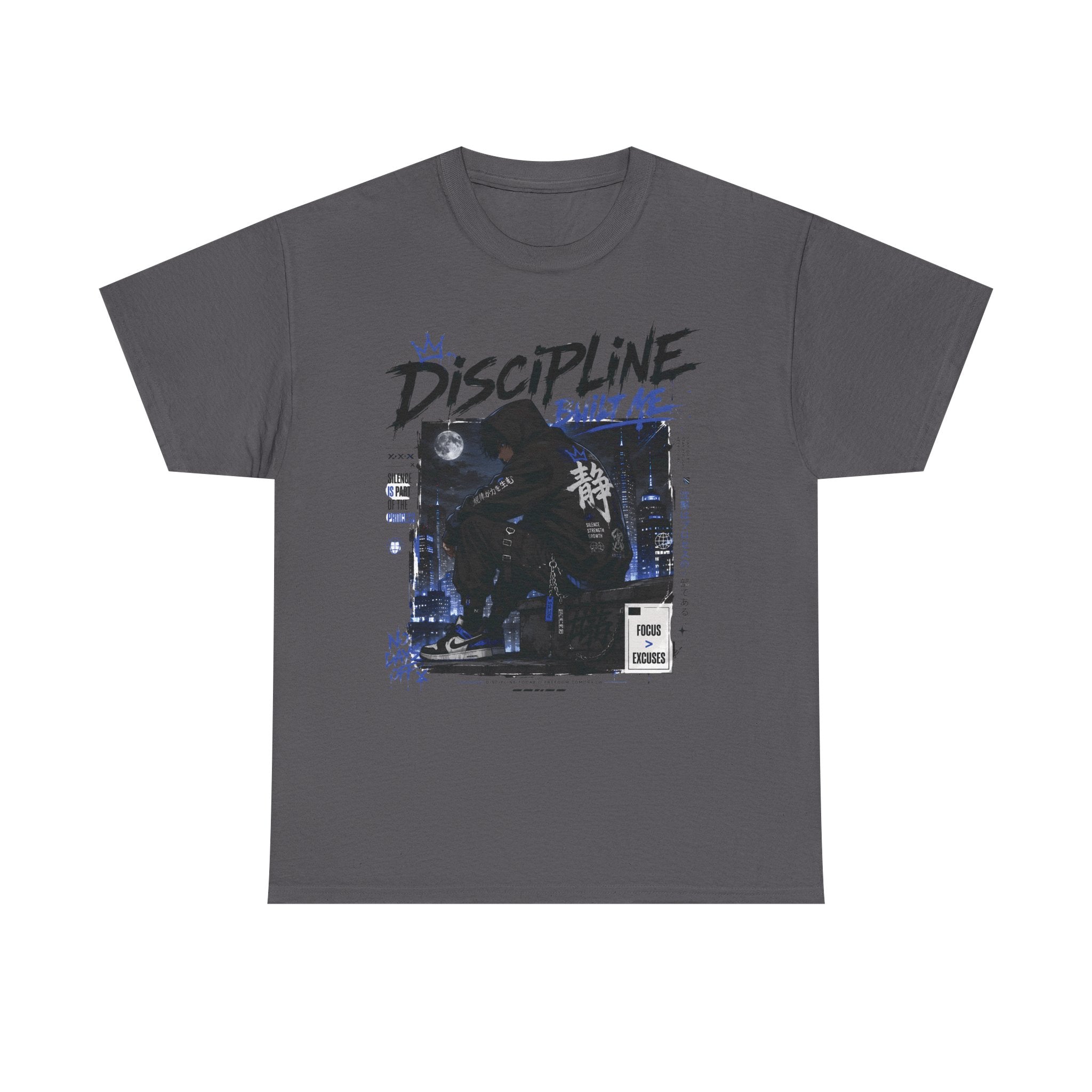 Discipline Anime Graphic Tee — Night Samurai Streetwear