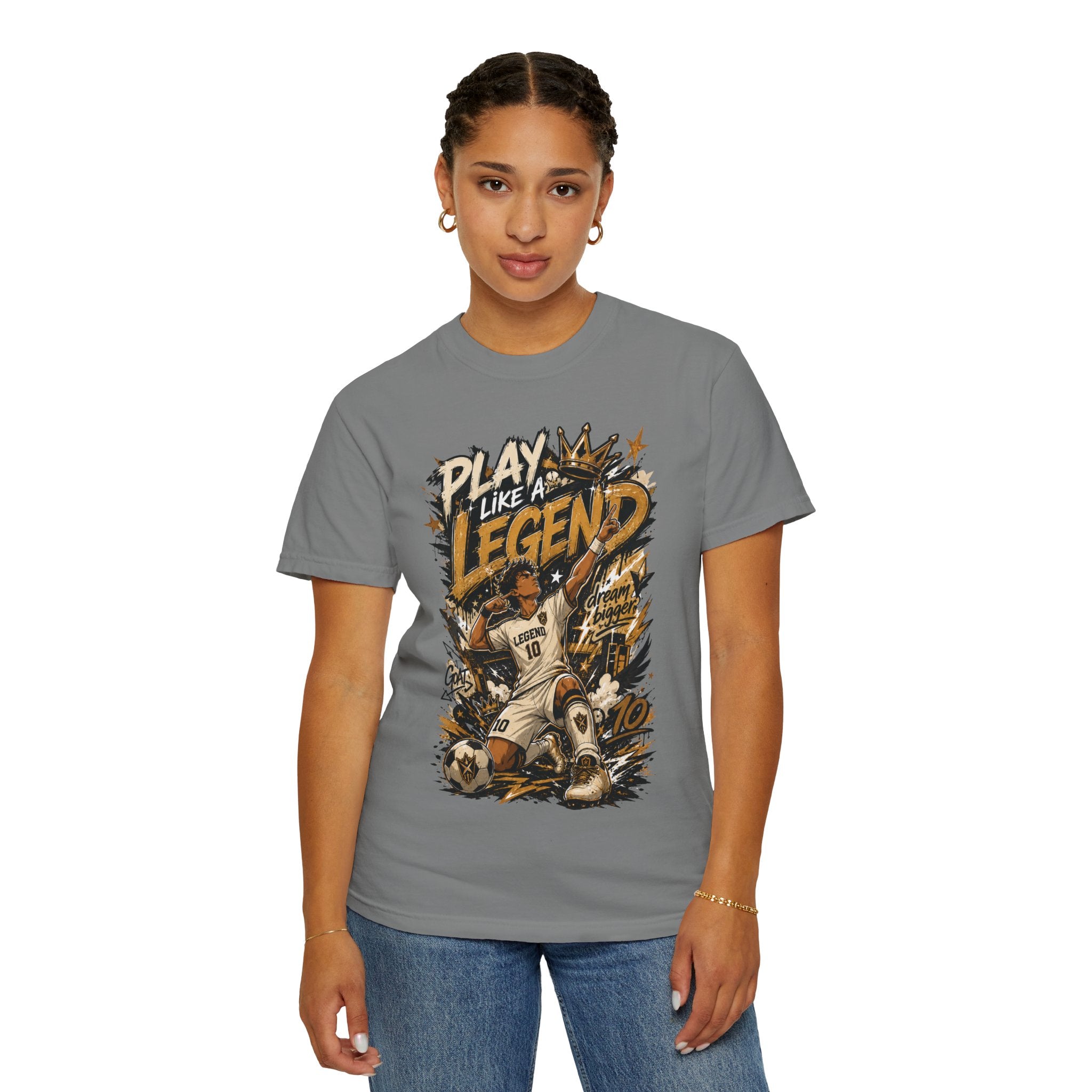 Play Like a Legend Soccer T-Shirt — Vintage Goal Celebration Graphic Tee