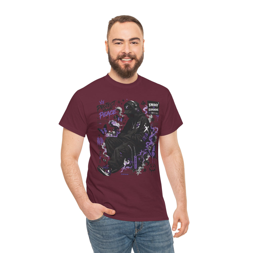 Peacekeeper Anime Graphic Tee — Purple Aesthetic Streetwear