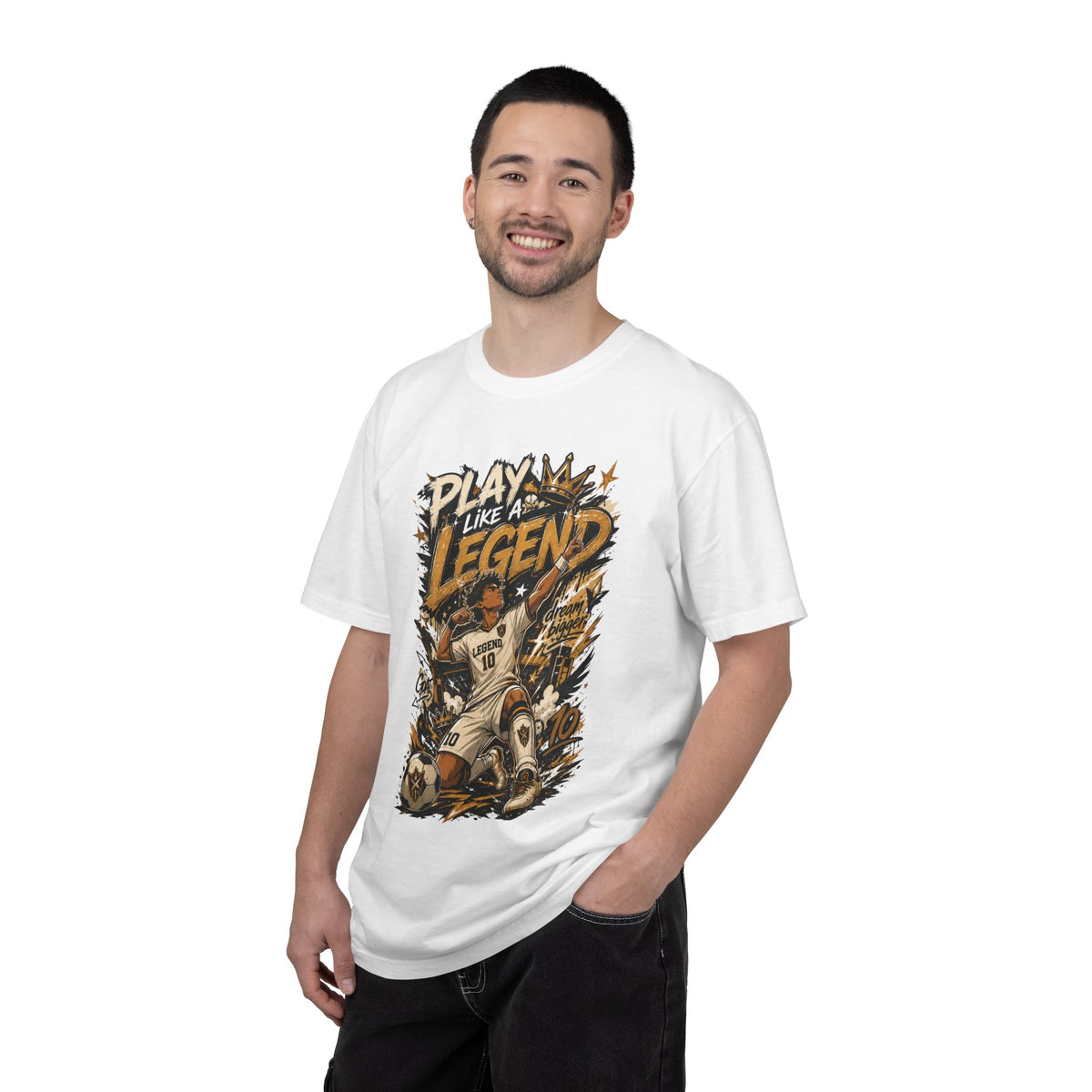 Play Like a Legend Soccer T Shirt Vintage Goal Celebration Graphic Tee