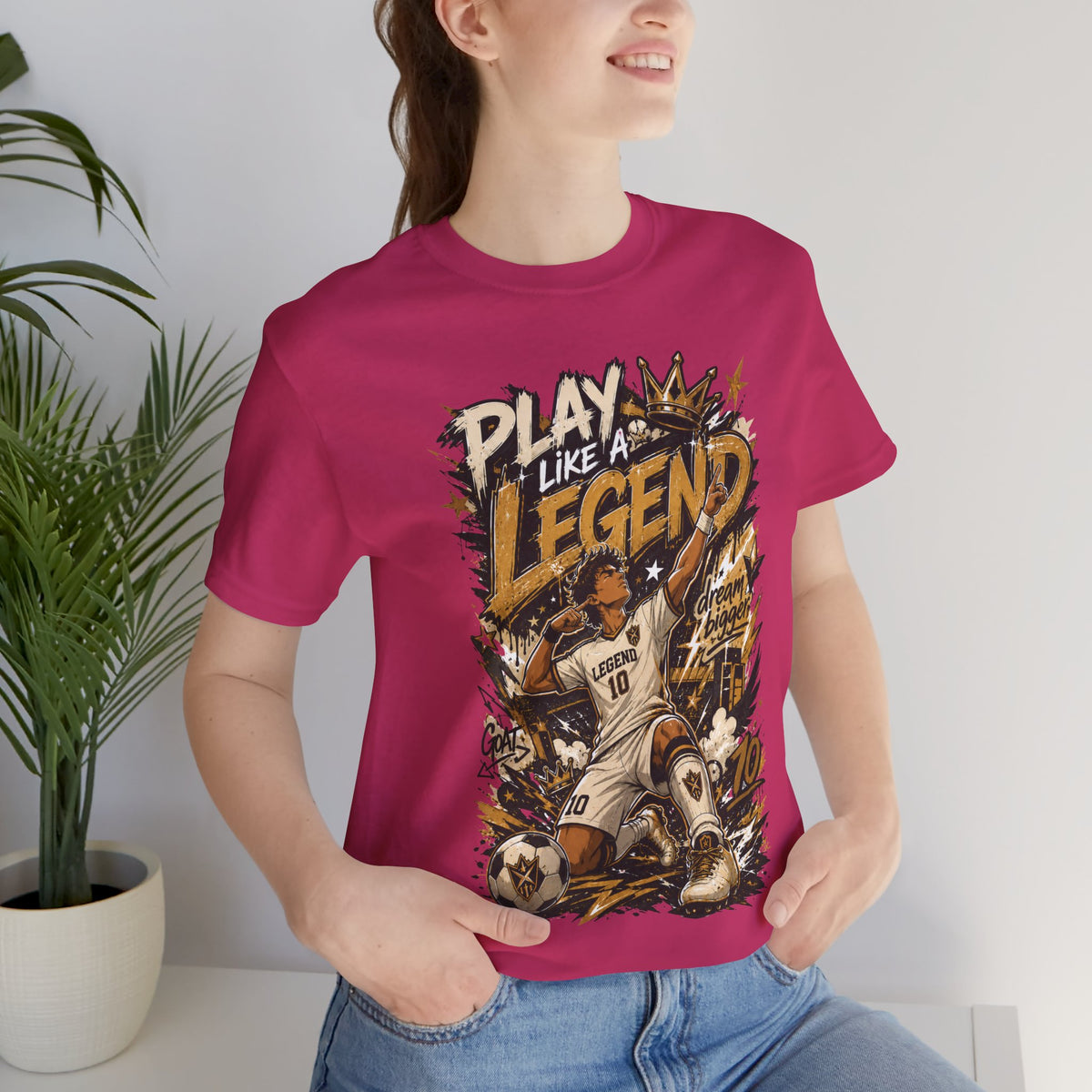 Play Like a Legend Soccer Graphic T Shirt
