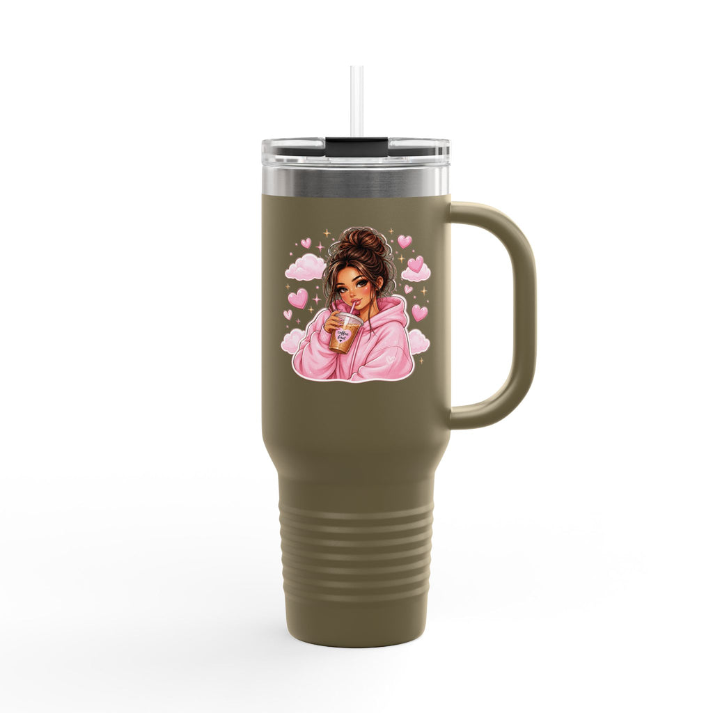 Cozy Pink Hoodie Girl 40oz Insulated Travel Mug