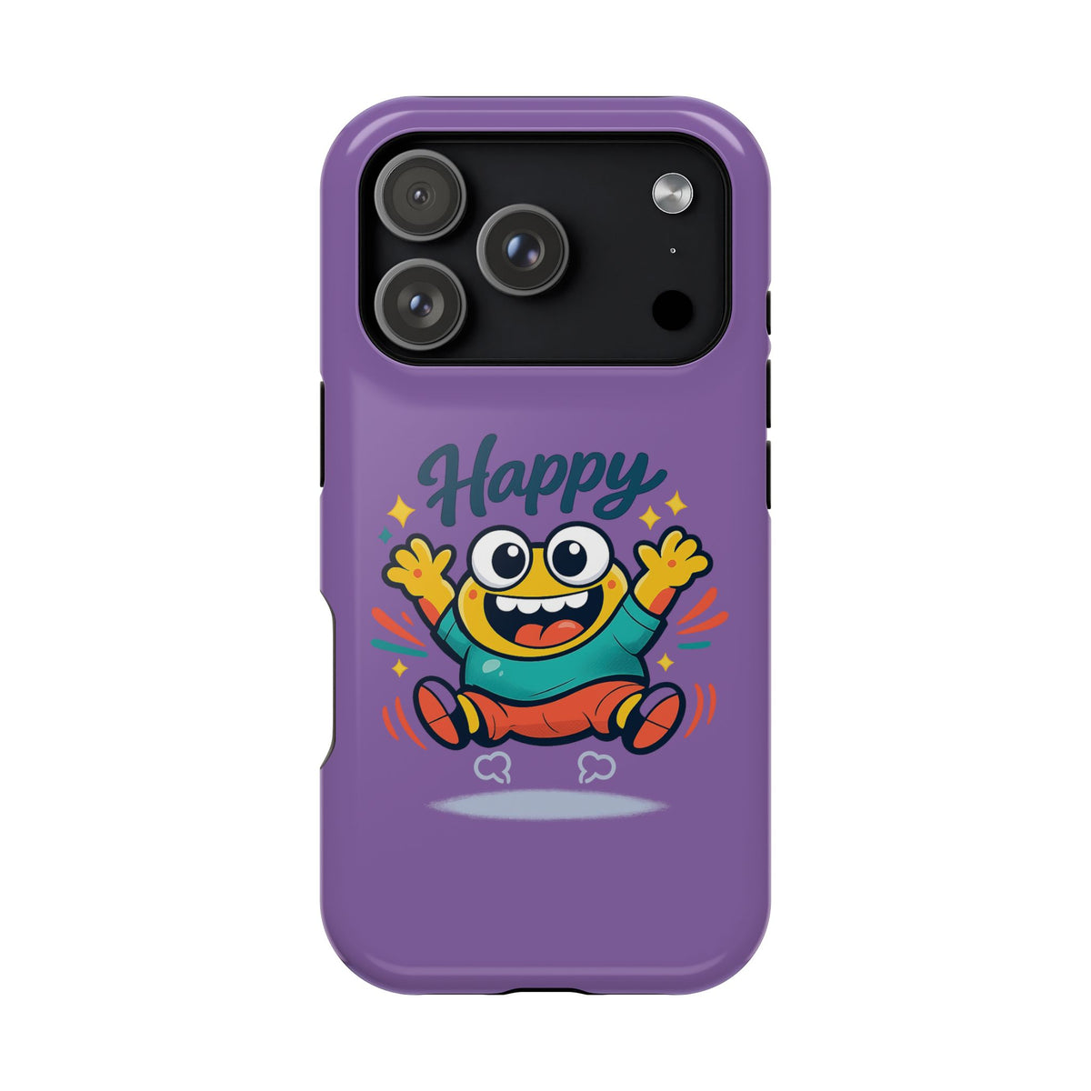 Happy Monster Magnetic Protective Phone Case Purple