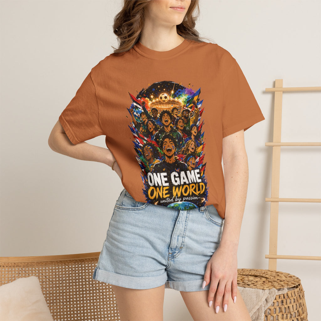 One Game One World Soccer T Shirt International Football Graphic Tee