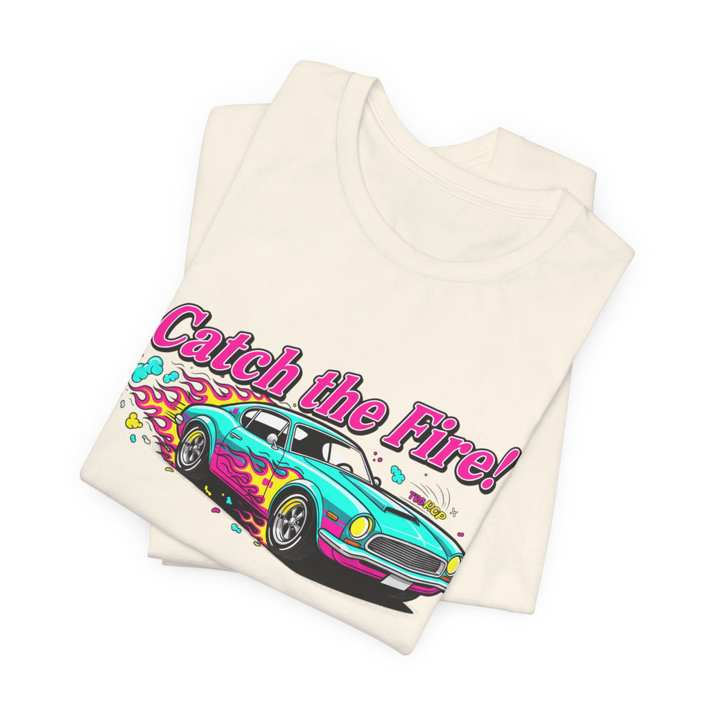 Retro Cartoon Dragster T-Shirt – Vintage Racing Flame Graphic Tee