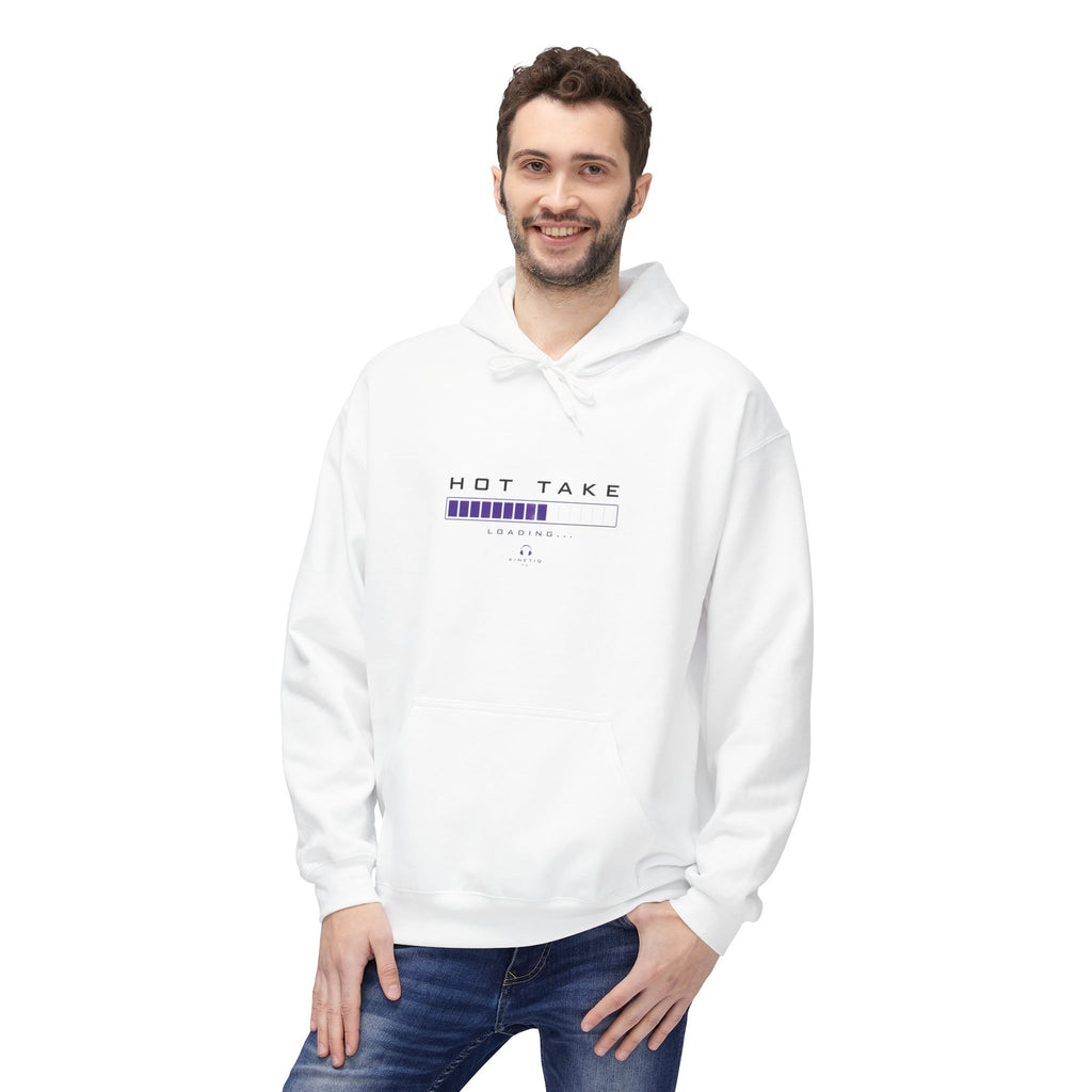 HOT TAKE Loading Hoodie — Minimalist Graphic Pullover
