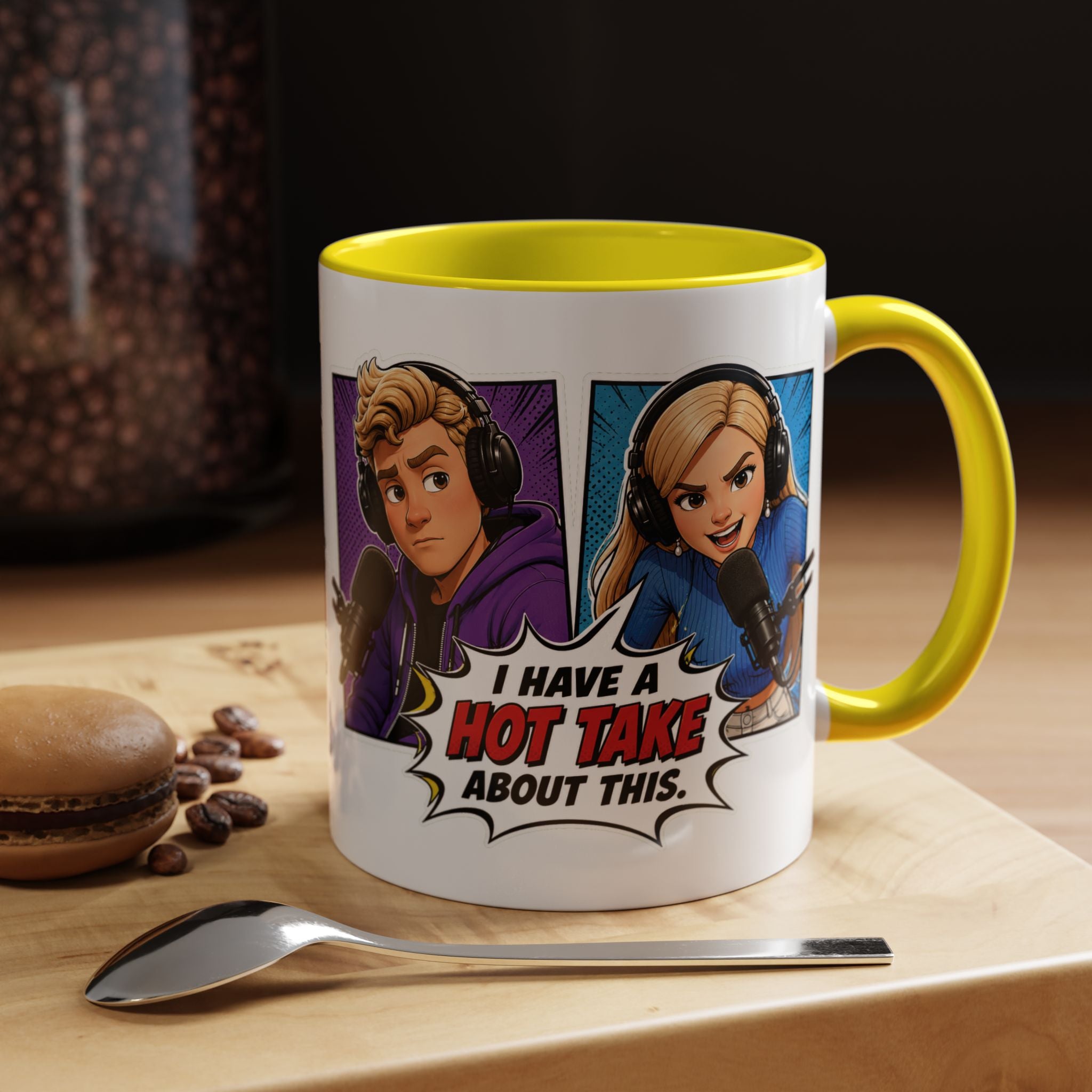 Jake And Emma Hot Take Coffee Mug — "I Have A Hot Take About This" Mug (11/15oz)