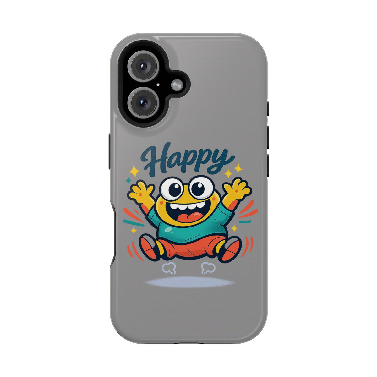 Happy Monster Magnetic Protective Phone Case Gray