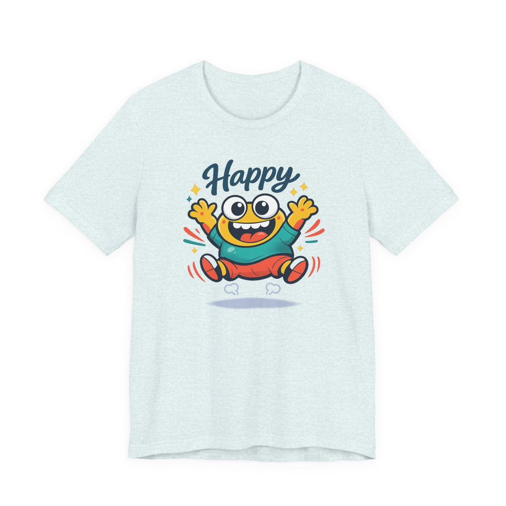 Happy Mood Blob Tee | kawaii minimal, thick outline emoji cartoon
