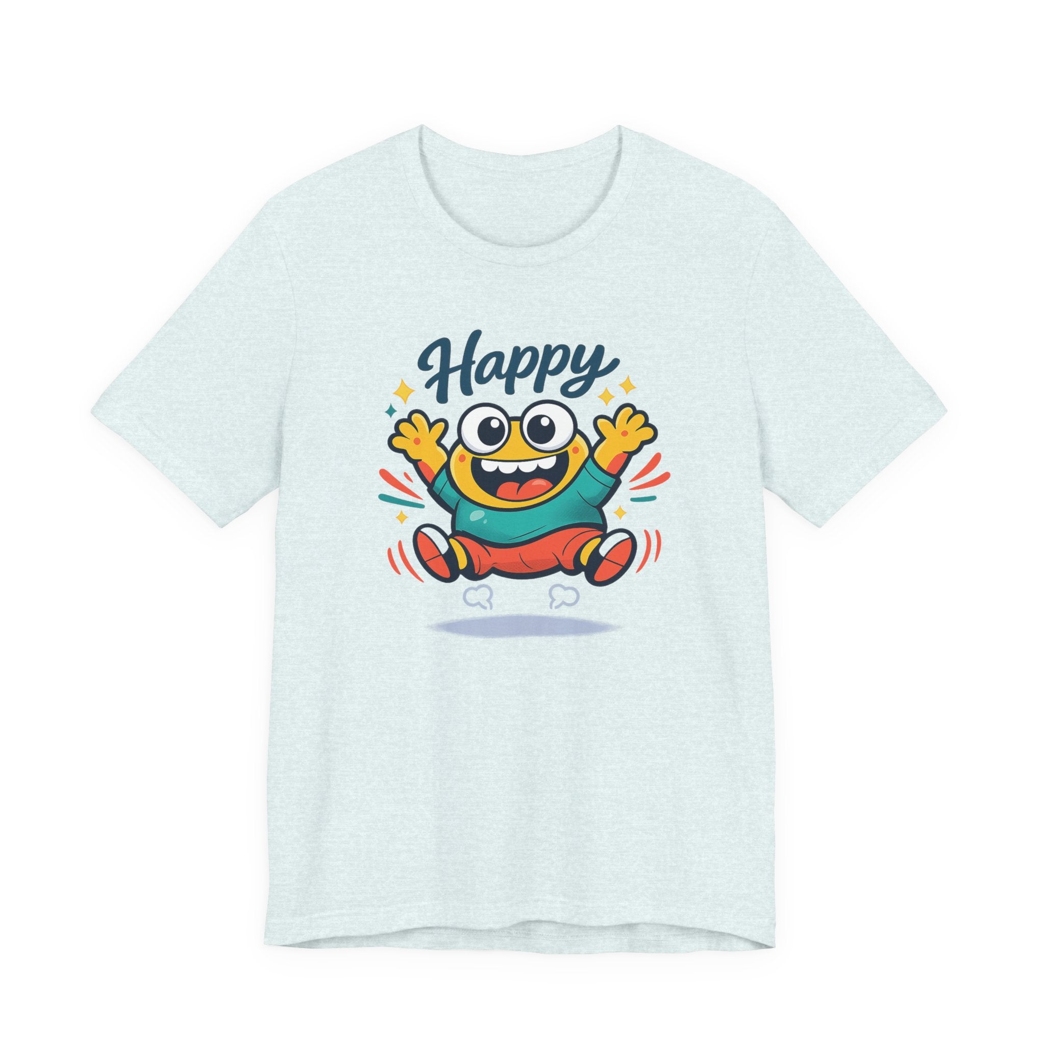 Happy Mood Blob Tee | kawaii minimal, thick outline emoji cartoon