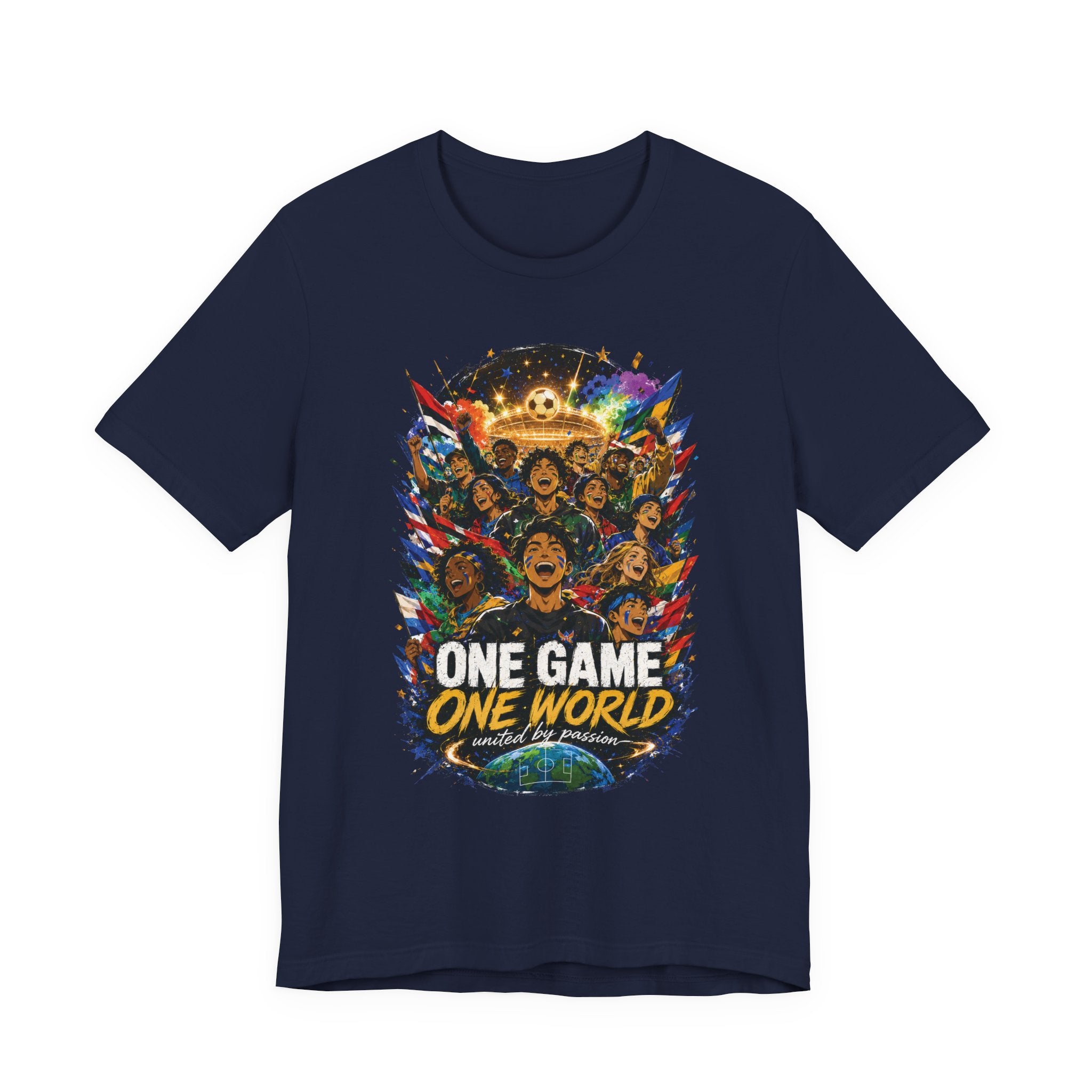 Soccer Graphic Tee - "One Game One World" Graphic T-Shirt