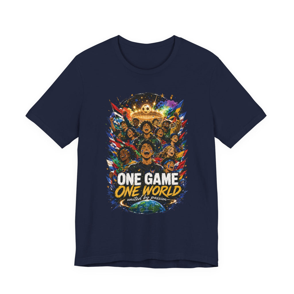Soccer Graphic Tee - "One Game One World" Graphic T-Shirt