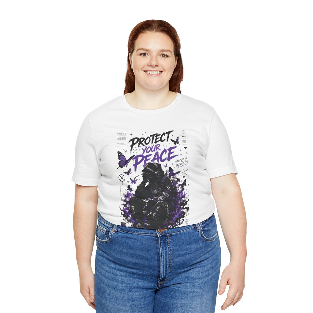 Protect Your Peace T-Shirt — Gothic Butterfly Graphic Tee