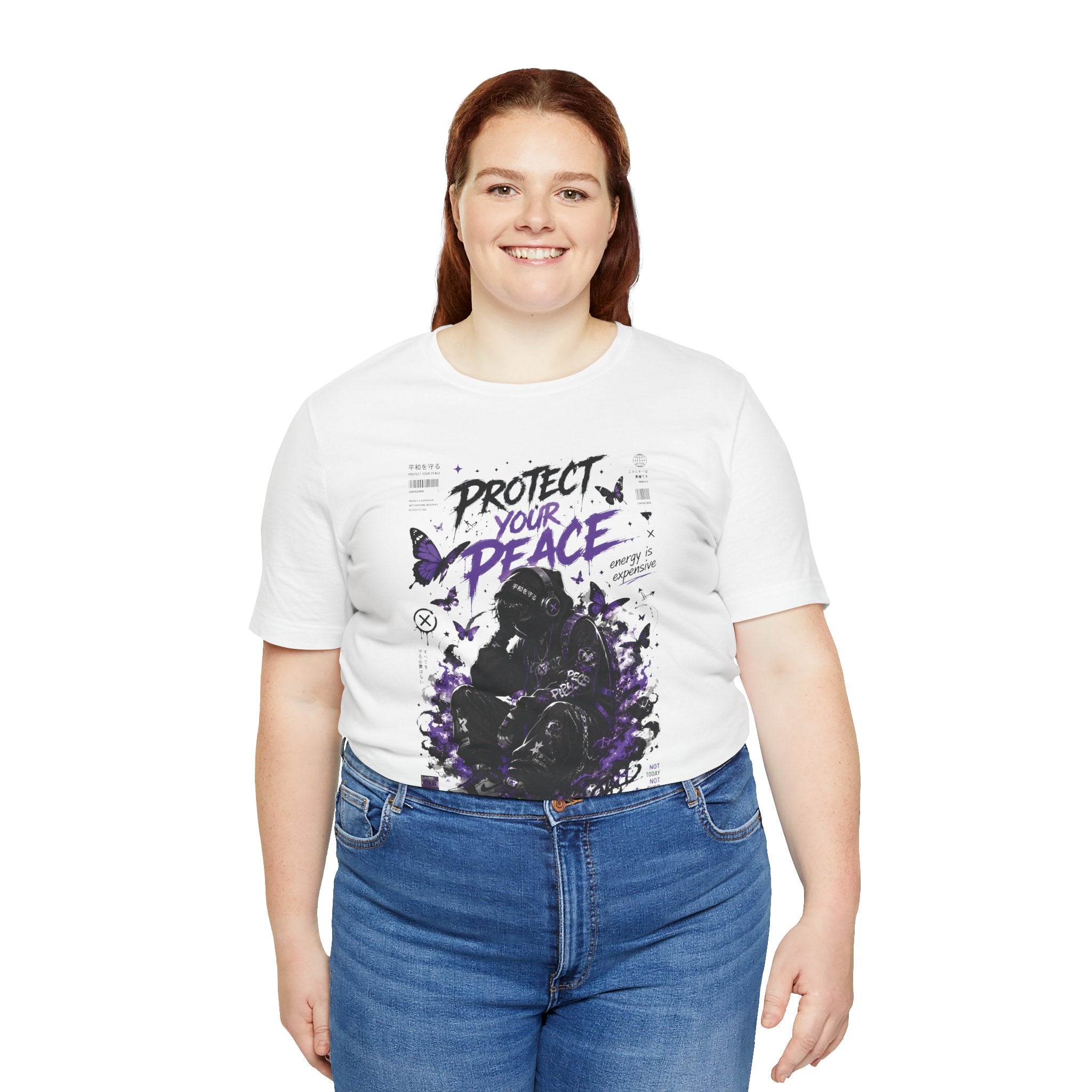 Protect Your Peace T-Shirt — Gothic Butterfly Graphic Tee