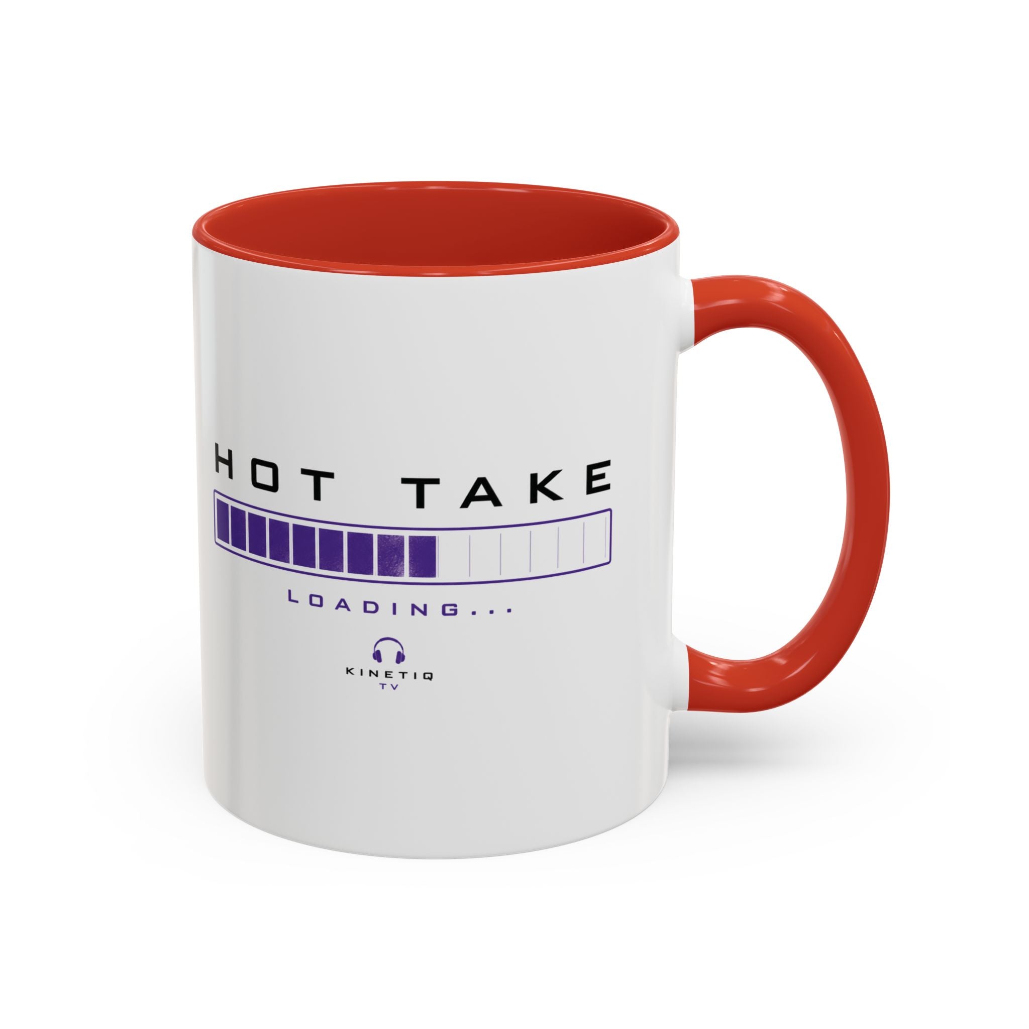 Accent Coffee Mug — "Hot Take Loading" Progress Bar Coffee Mug