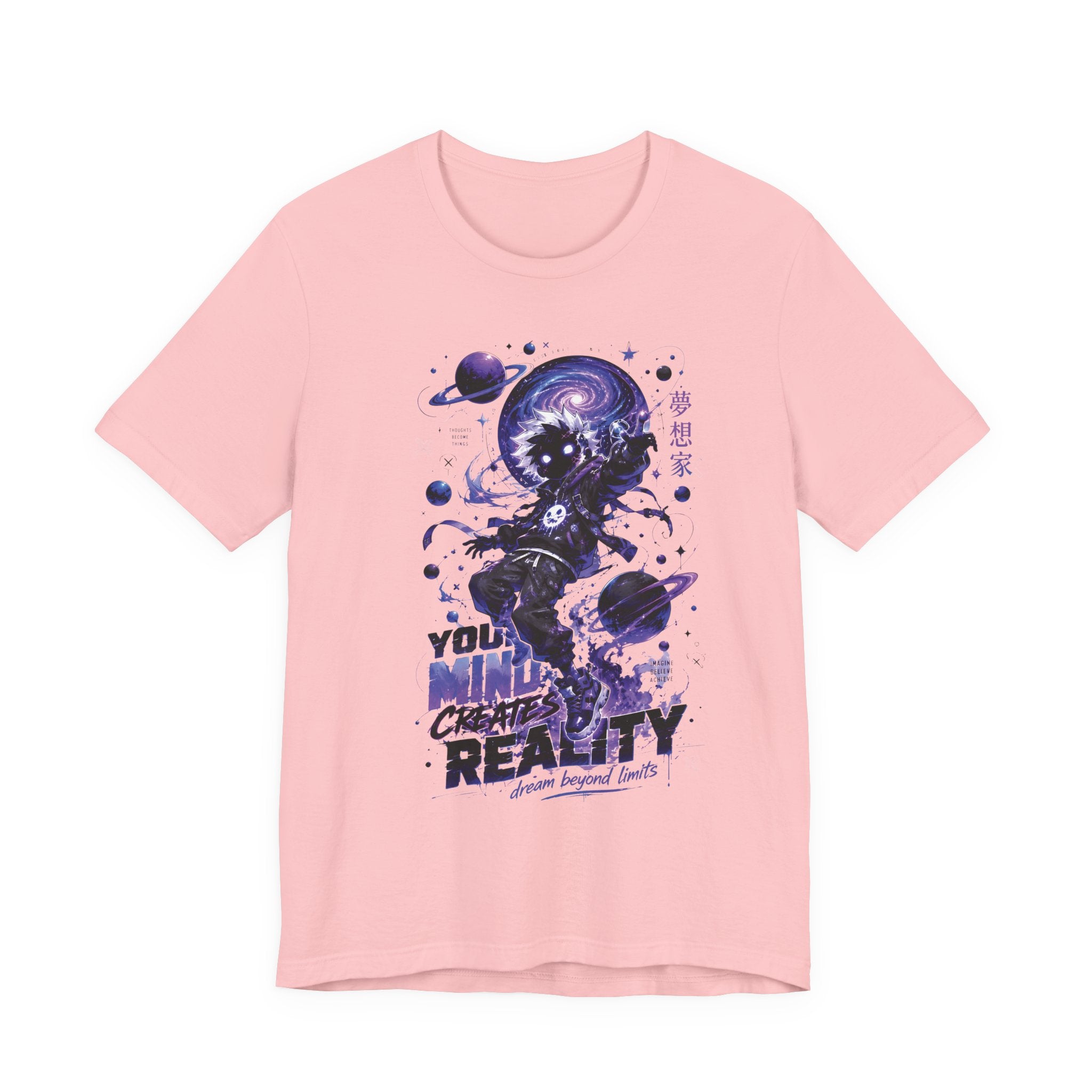 Astronaut Galaxy Tee — "Your Mind Creates Reality" Space Graphic T-Shirt