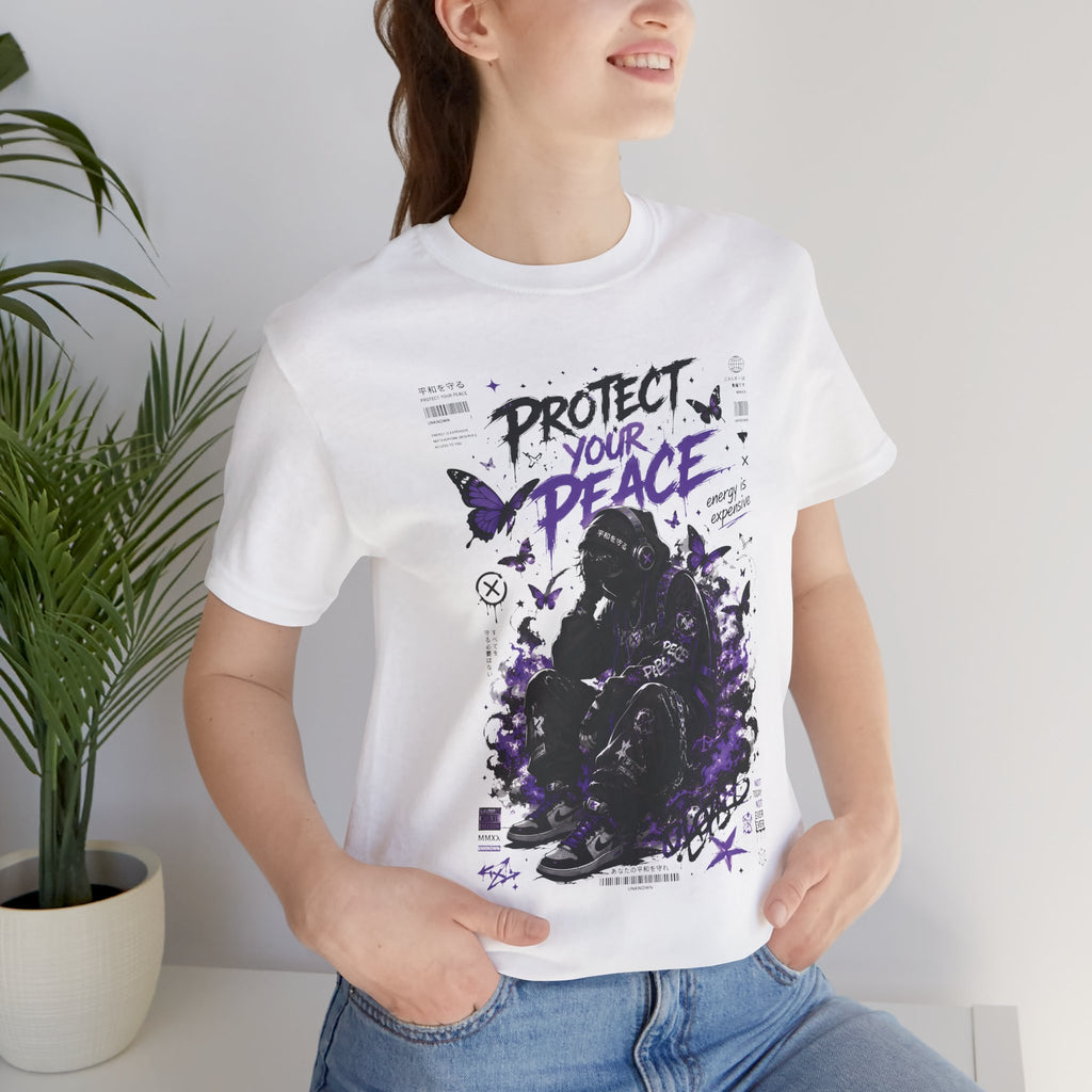 Protect Your Peace T-Shirt — Gothic Butterfly Graphic Tee
