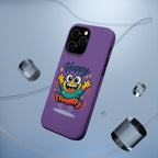 Happy Monster Magnetic Protective Phone Case Purple