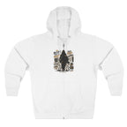 Bigfoot Forest Zip Hoodie — Sasquatch Graphic Full-Zip Hoodie