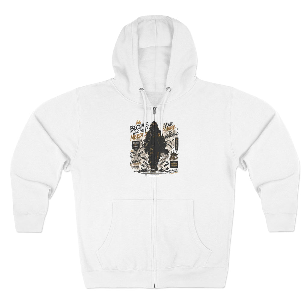 Bigfoot Forest Zip Hoodie — Sasquatch Graphic Full-Zip Hoodie