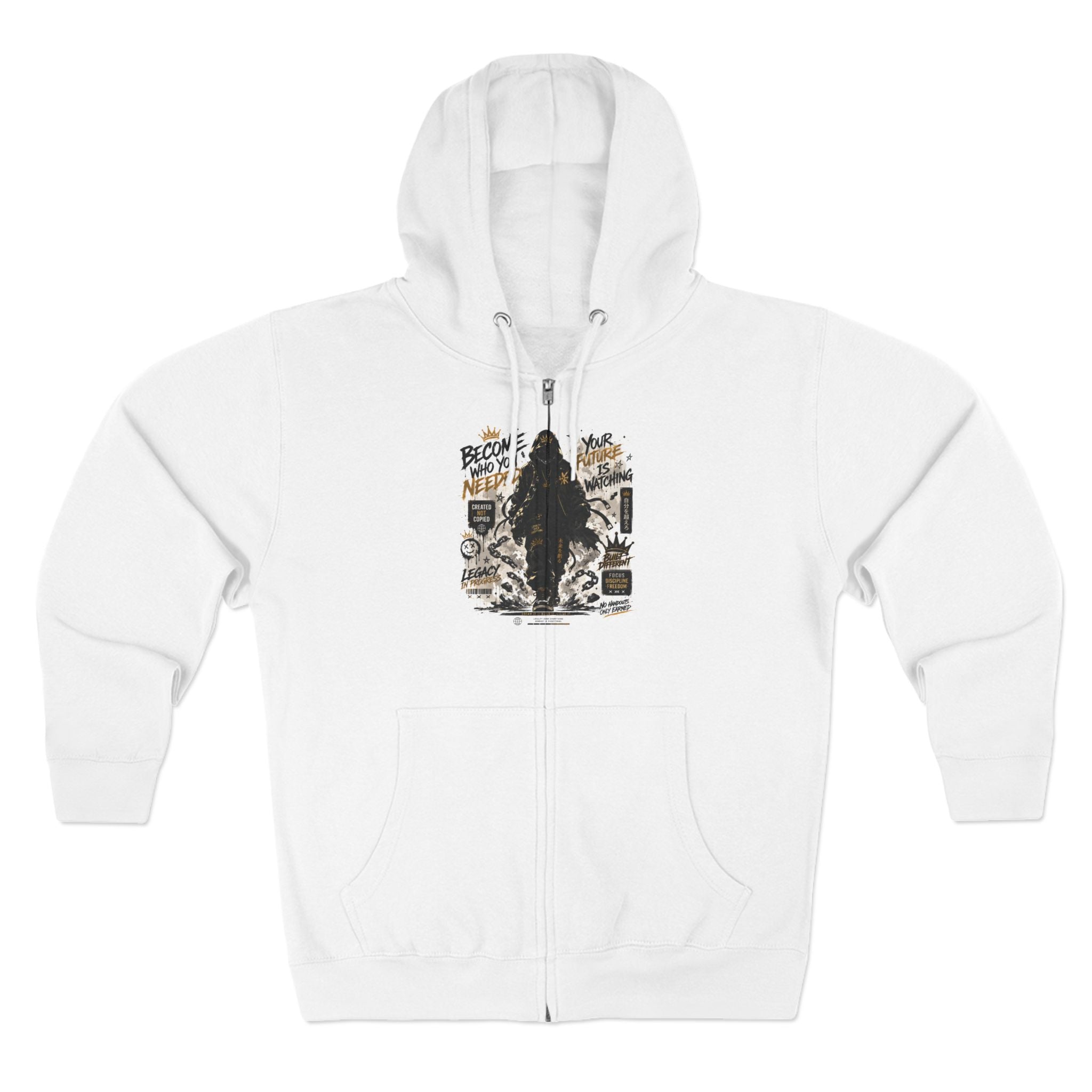 Bigfoot Forest Zip Hoodie — Sasquatch Graphic Full-Zip Hoodie