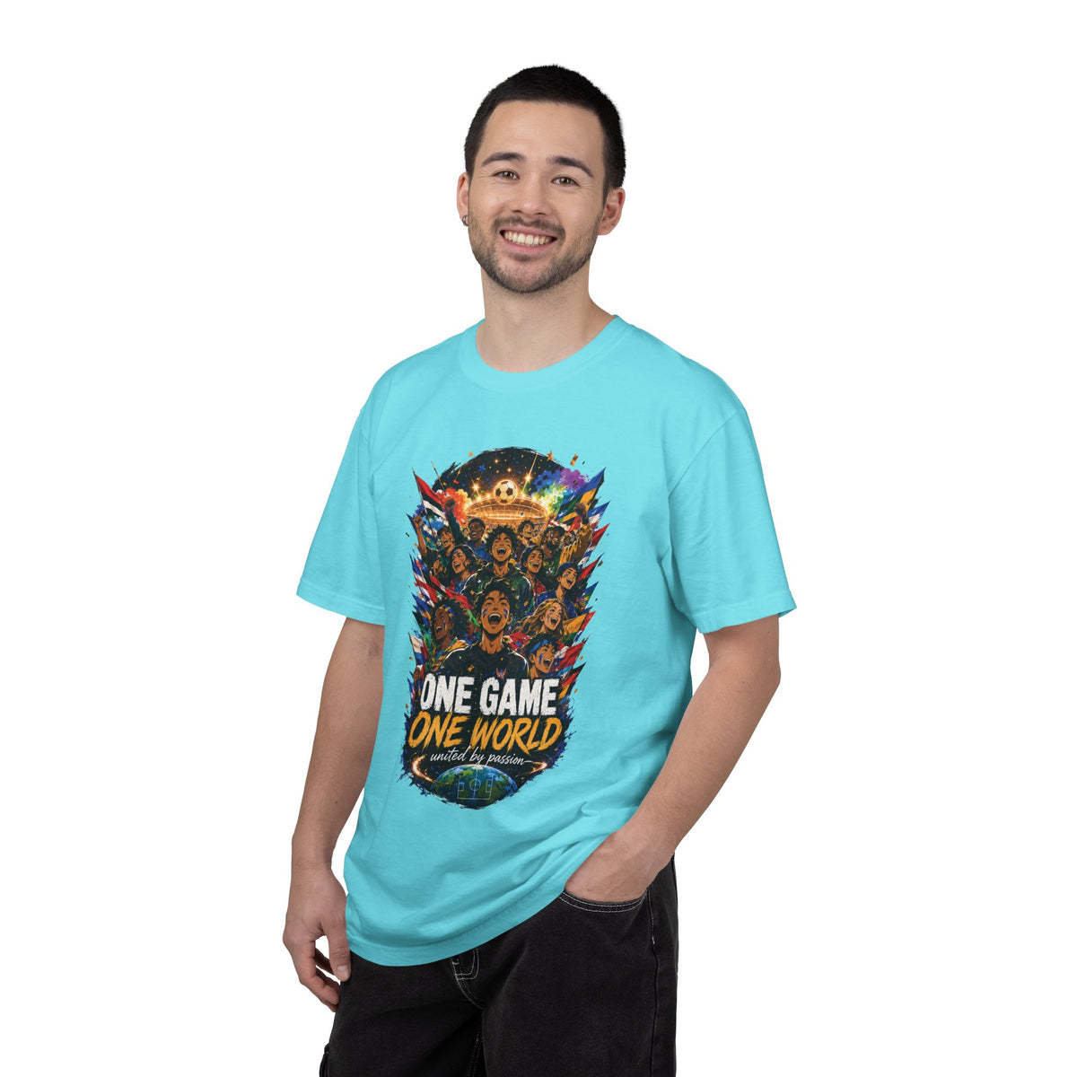 One Game One World Soccer T Shirt International Football Graphic Tee