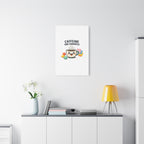 Caffeine and Kindness Canvas - Coffee-Themed Wall Art