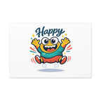 Happy Blob Cartoon Canvas | Bold Cartoon, Thick Outline, Kawaii Minimal