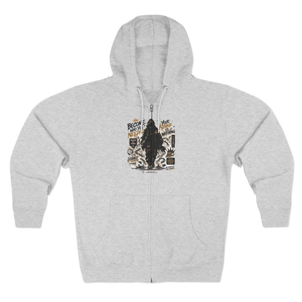 Bigfoot Forest Zip Hoodie — Sasquatch Graphic Full-Zip Hoodie