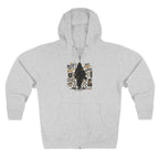 Bigfoot Forest Zip Hoodie — Sasquatch Graphic Full-Zip Hoodie