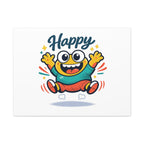 Happy Blob Cartoon Canvas | Bold Cartoon, Thick Outline, Kawaii Minimal