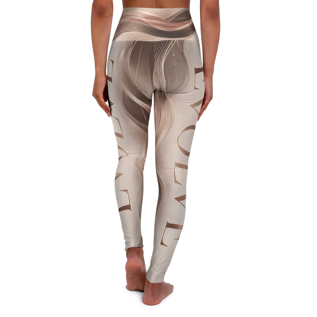 Evolve Neutral Marble High Waisted Yoga Leggings