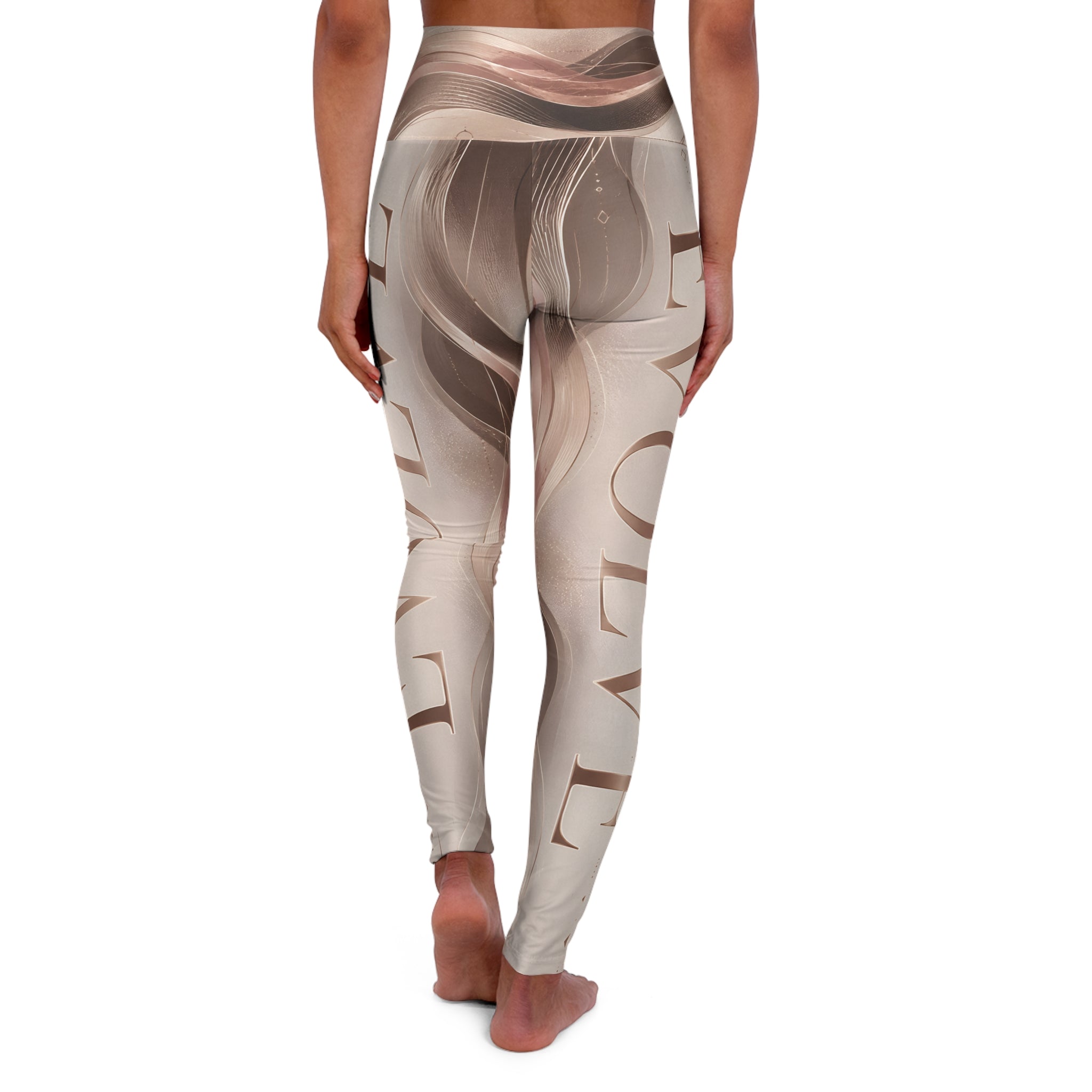 Evolve Neutral Marble High Waisted Yoga Leggings