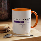 Accent Coffee Mug — "Hot Take Loading" Progress Bar Coffee Mug