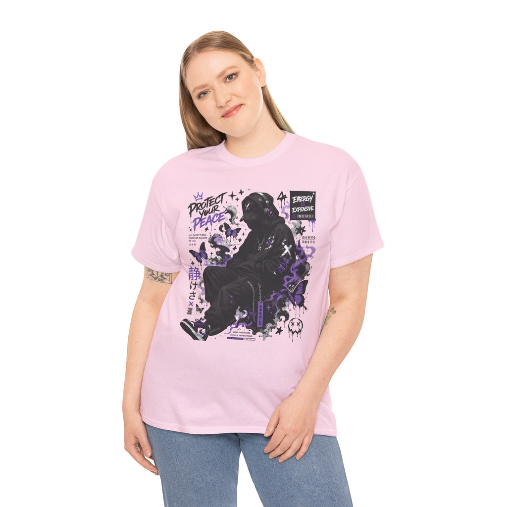 Peacekeeper Anime Graphic Tee — Purple Aesthetic Streetwear