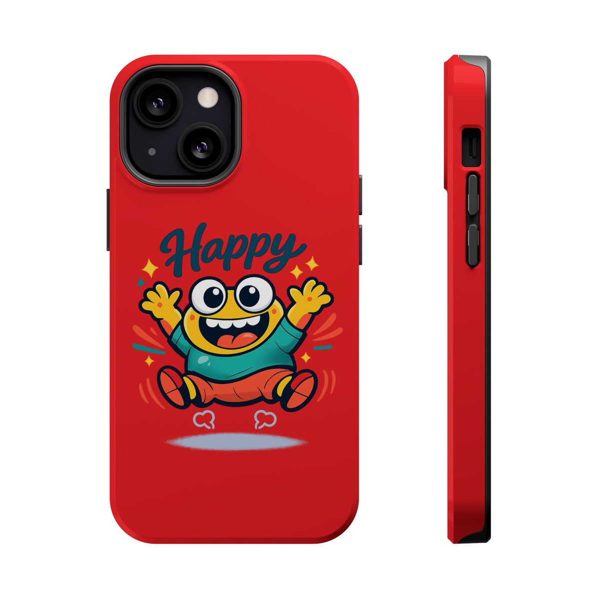 Happy Monster Magnetic Protective Phone Case Red