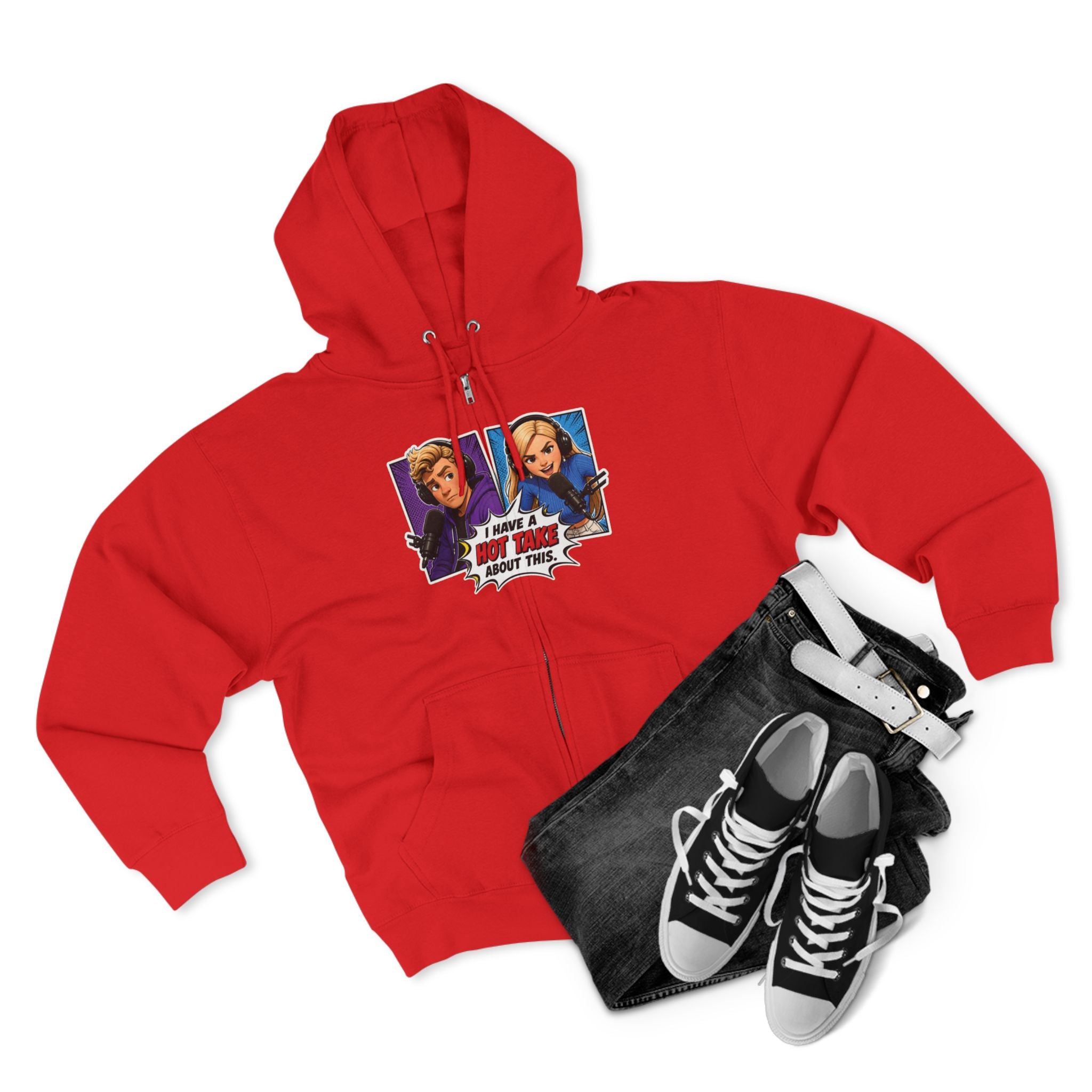 Pop Art "I Have a Hot Take About This" Zip Hoodie