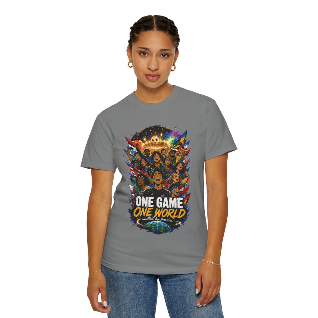 One Game One World Soccer T-Shirt — International Football Fans Graphic Tee
