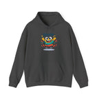 Happy Blob Cartoon Hoodie | kawaii minimal, thick outline mood face