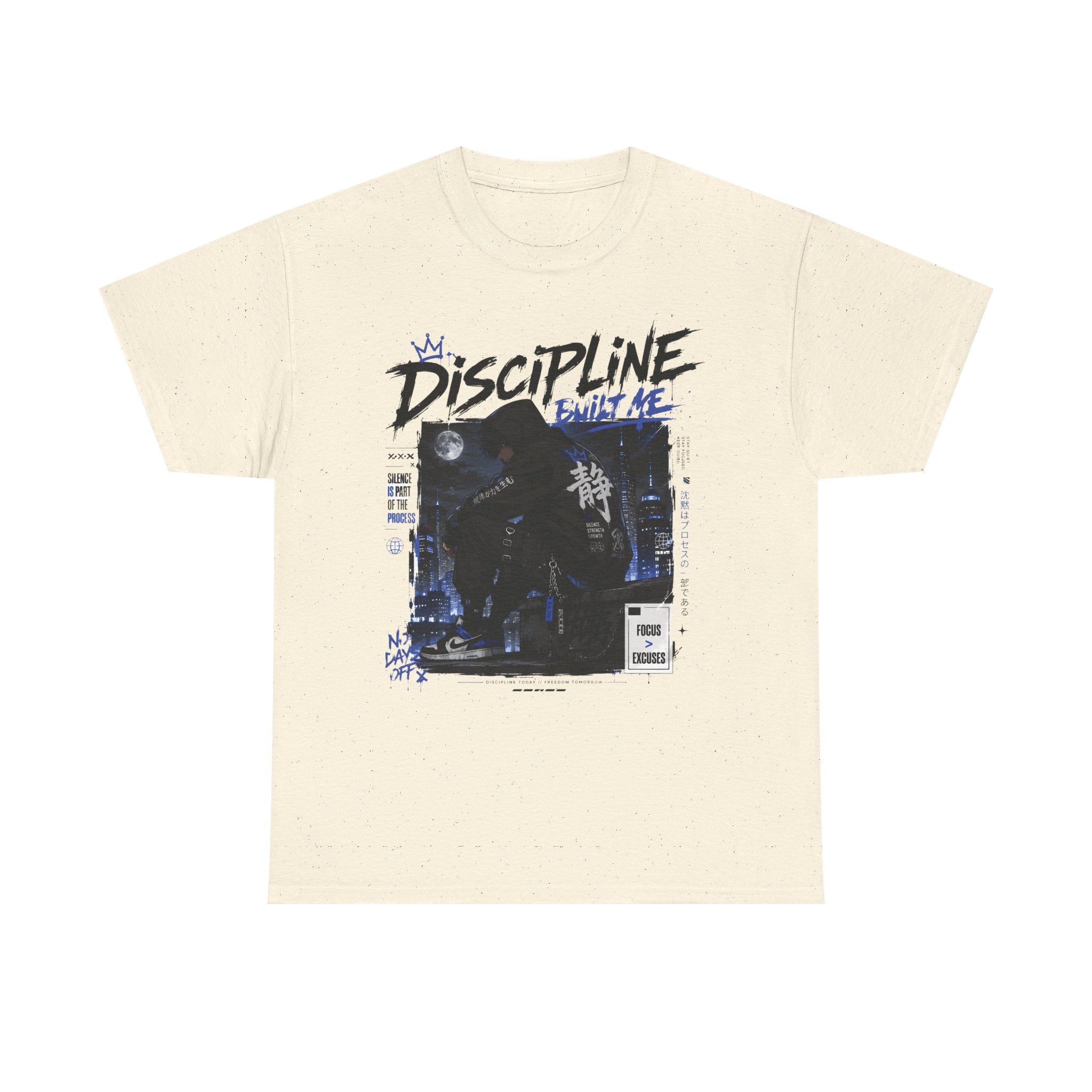 Discipline Anime Graphic Tee — Night Samurai Streetwear