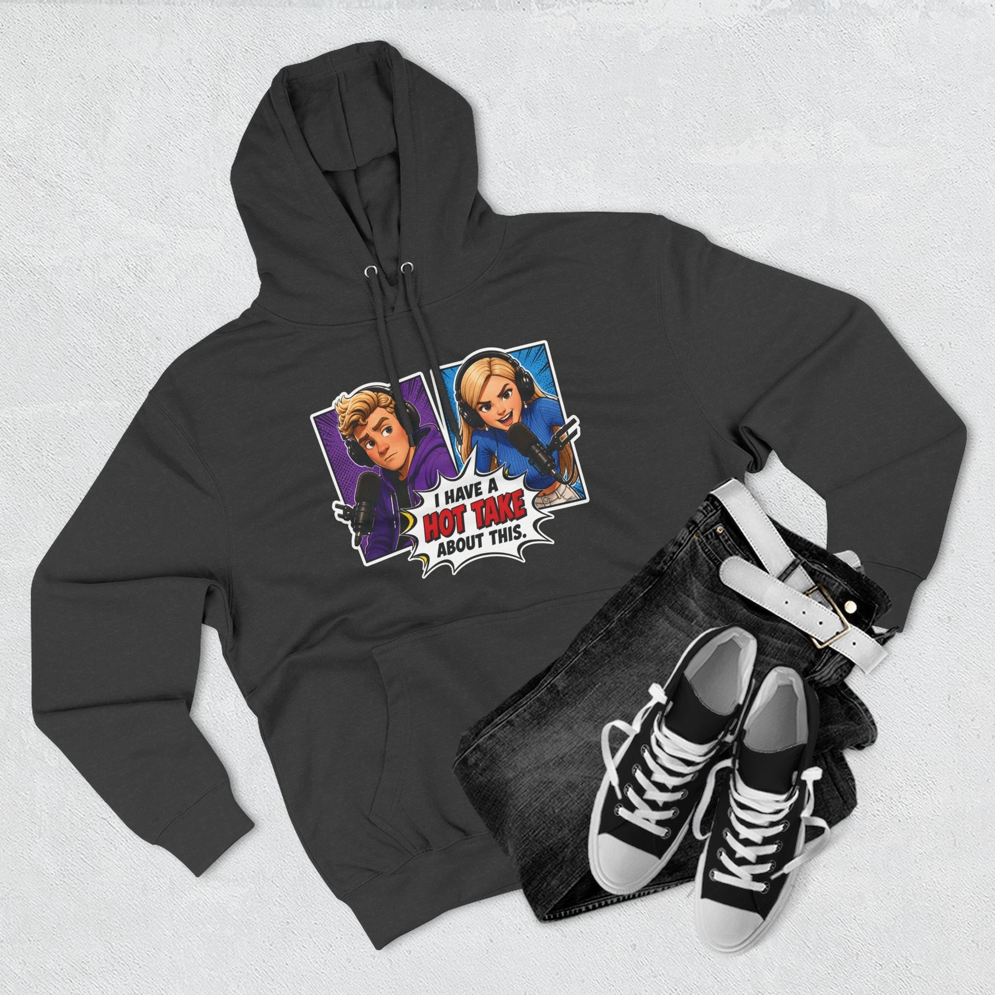 Comic Pop Art Hoodie — “I Have a Hot Take About This” Graphic Pullover