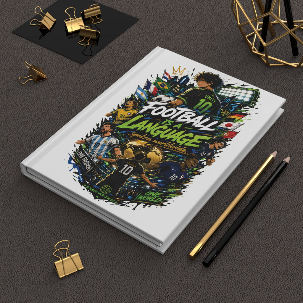 Football Is a Language Hardcover Journal — Soccer Fan Notebook