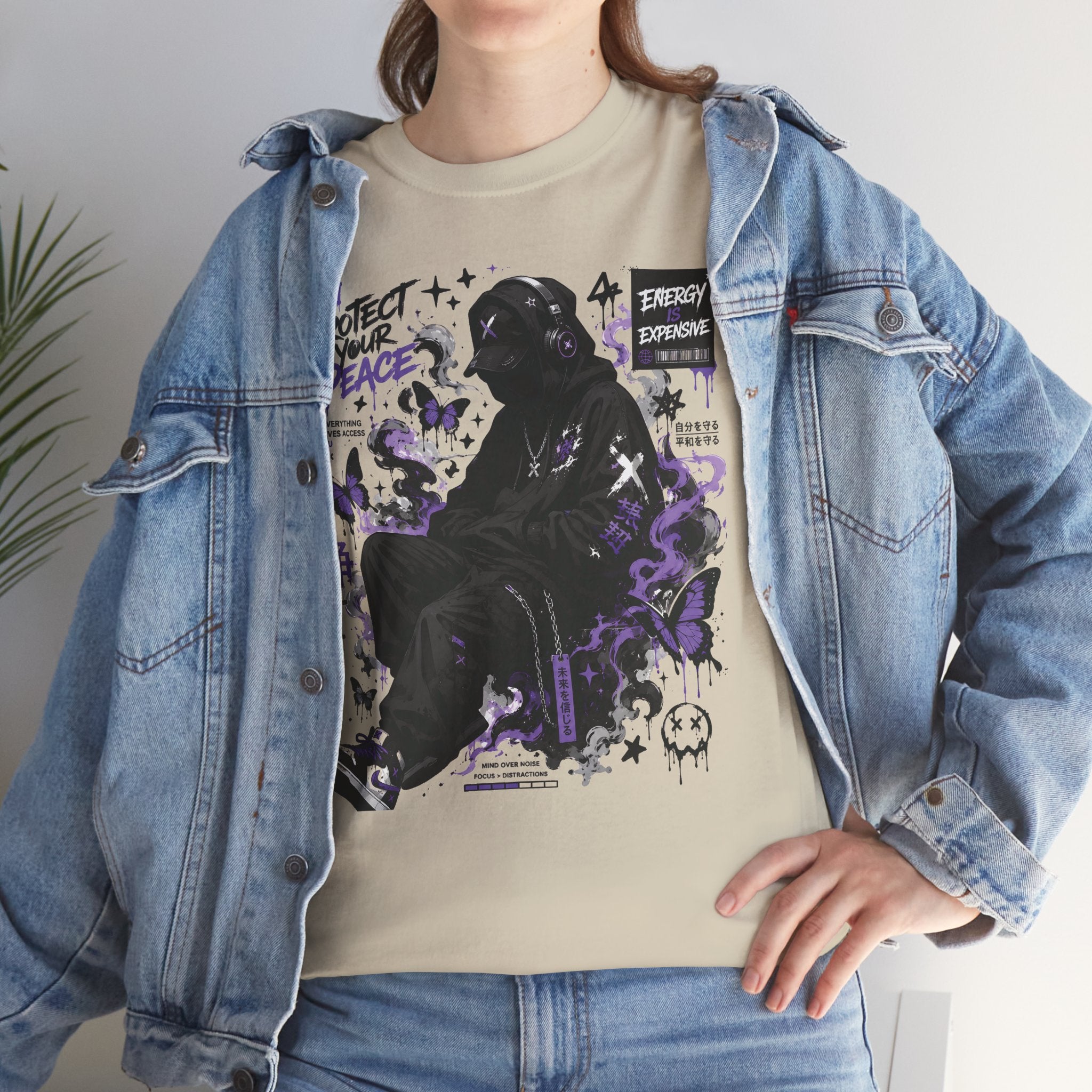Peacekeeper Anime Graphic Tee — Purple Aesthetic Streetwear