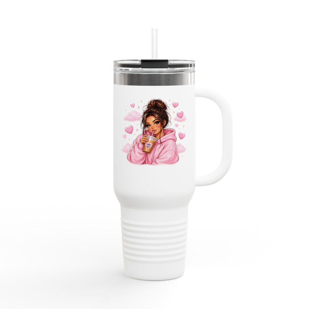 Cozy Pink Hoodie Girl 40oz Insulated Travel Mug