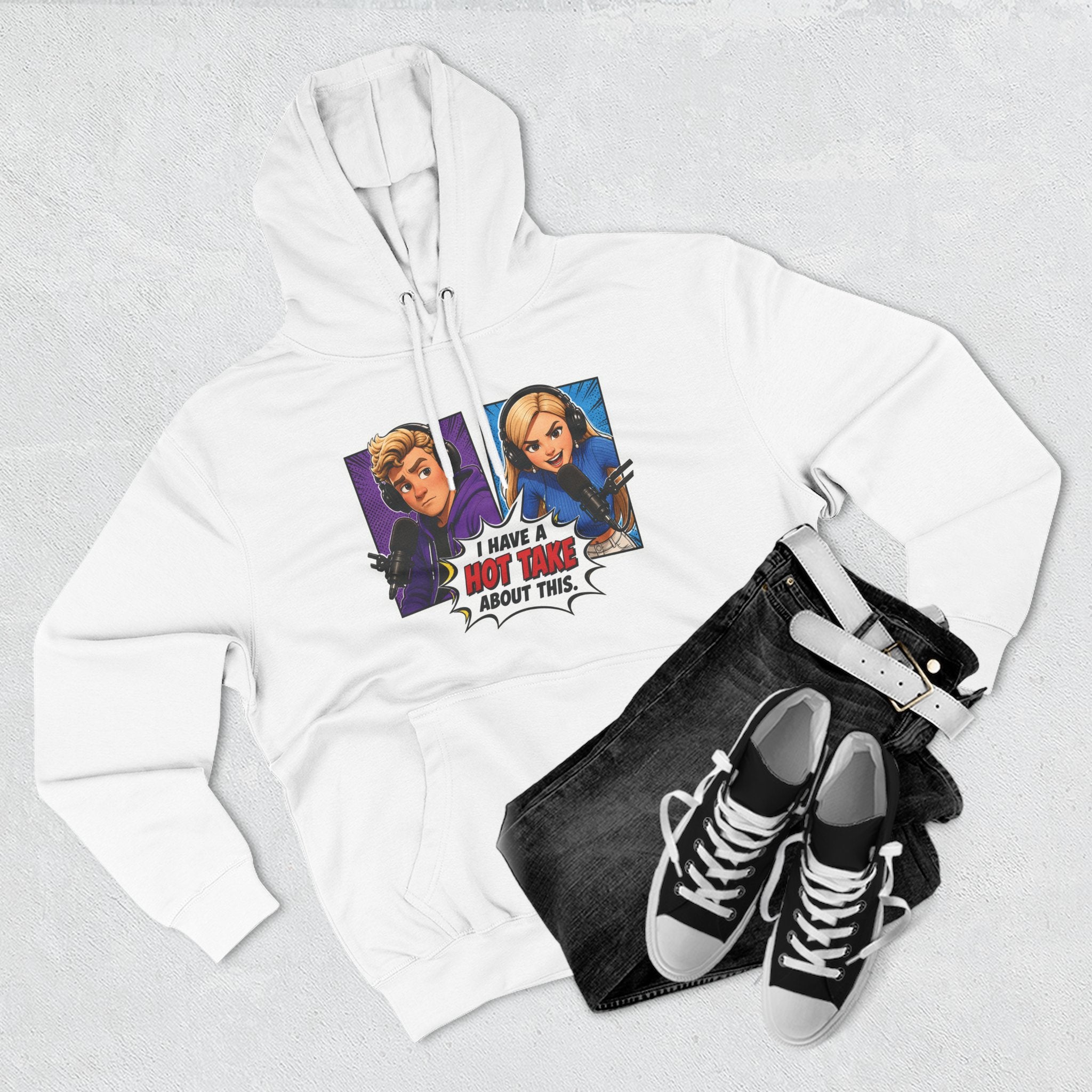 Comic Pop Art Hoodie — “I Have a Hot Take About This” Graphic Pullover