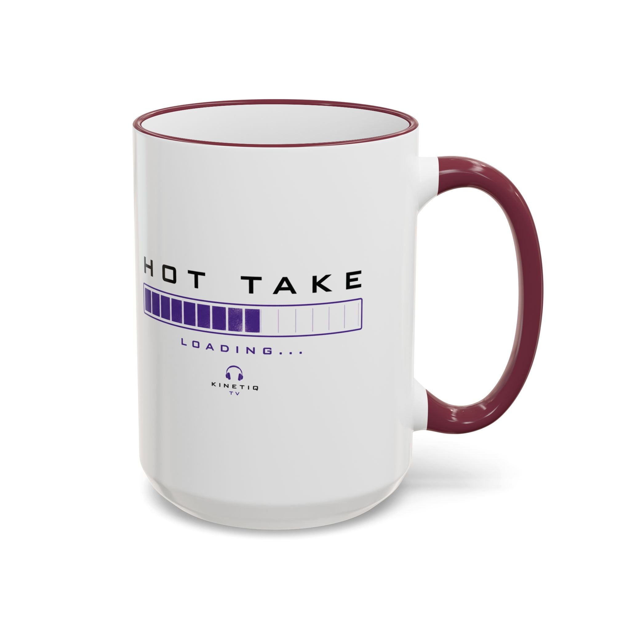 Hot Take Loading Mug — Funny Progress Bar Accent Rim & Handle Tea Coffee Cup