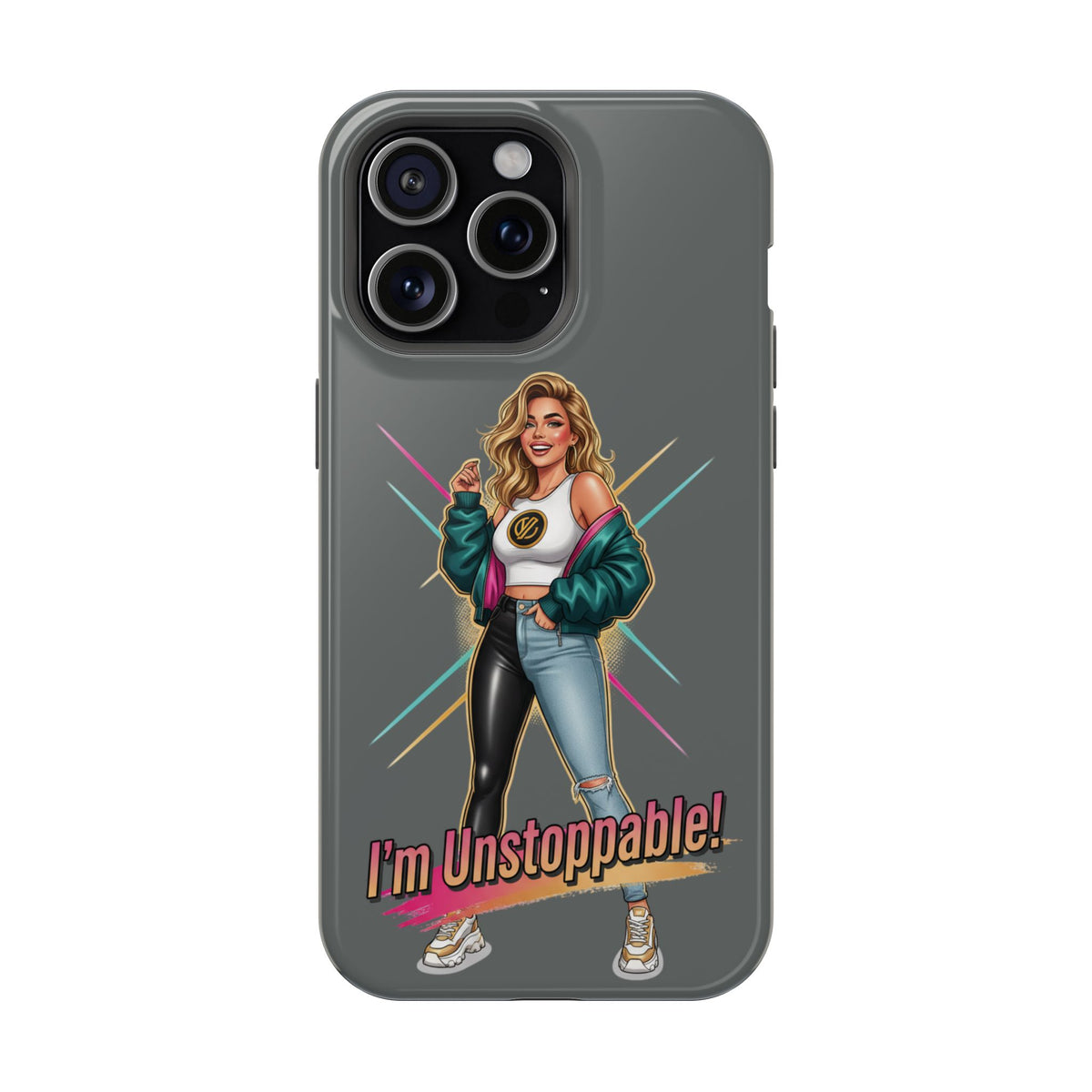 I'm Unstoppable Magnetic Protective Phone Case Gray