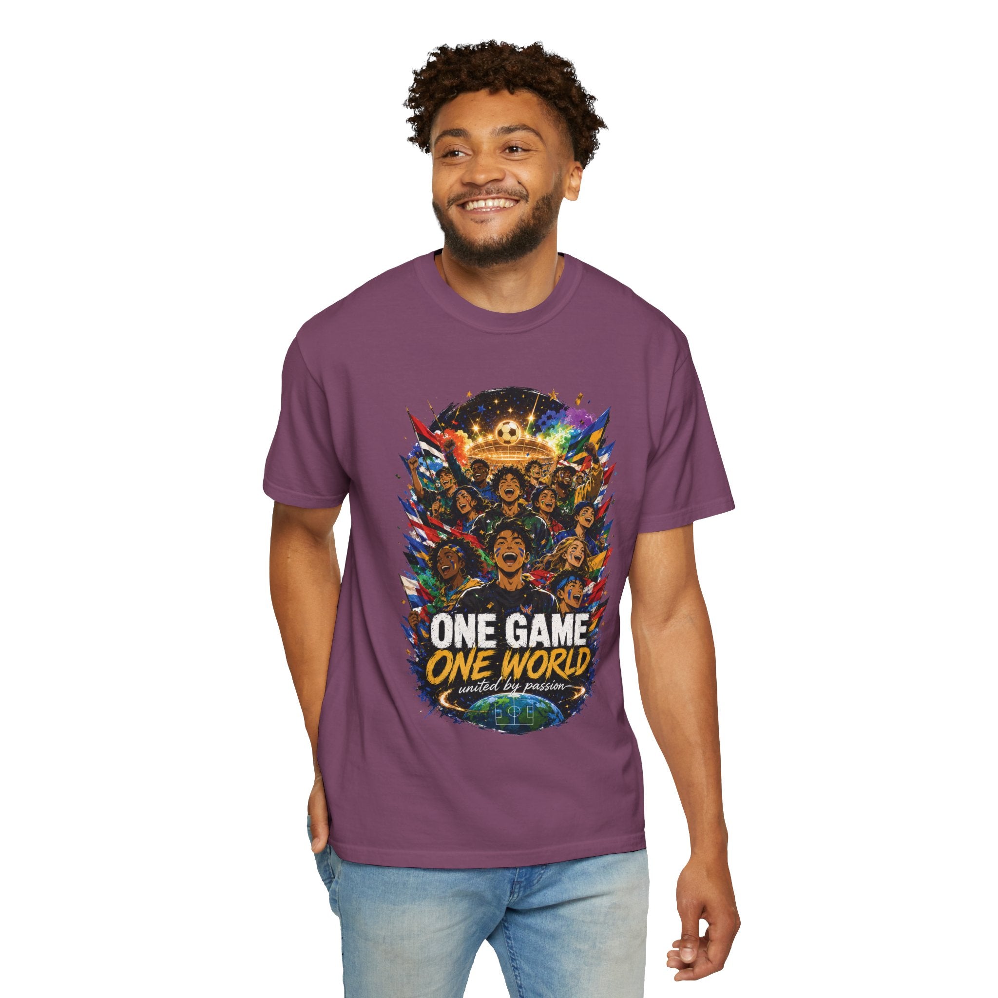 One Game One World Soccer T-Shirt — International Football Fans Graphic Tee