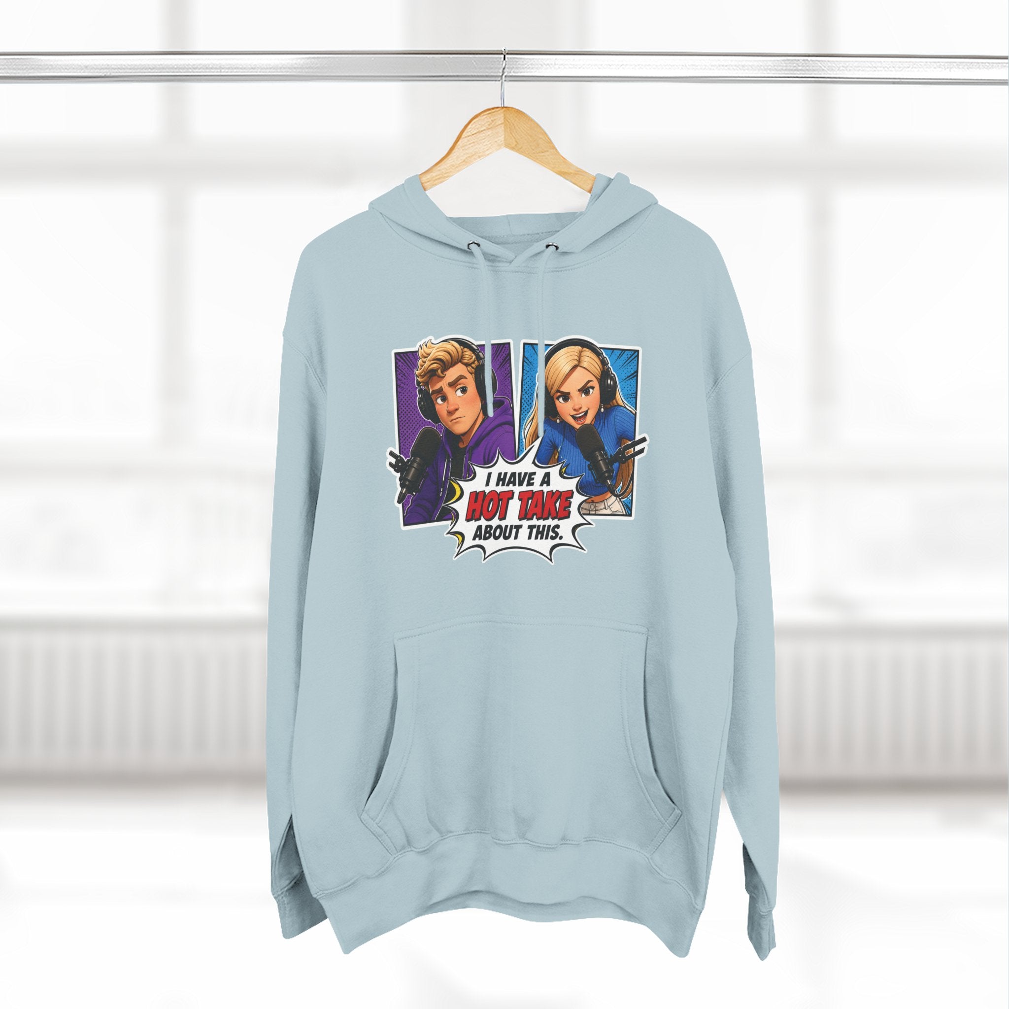 Comic Pop Art Hoodie — “I Have a Hot Take About This” Graphic Pullover