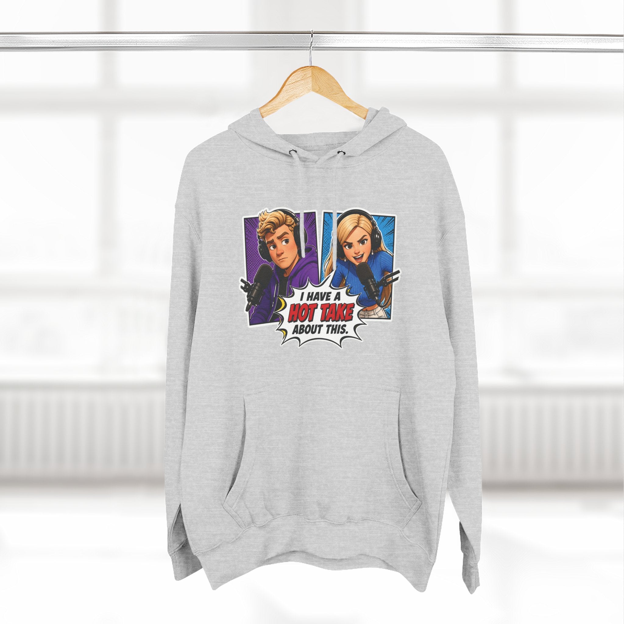 Comic Pop Art Hoodie — “I Have a Hot Take About This” Graphic Pullover